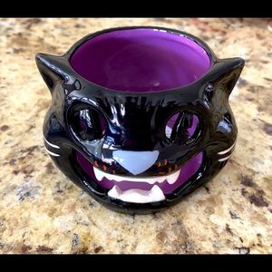 COPY - V Bath Body works black cat Halloween candleholder